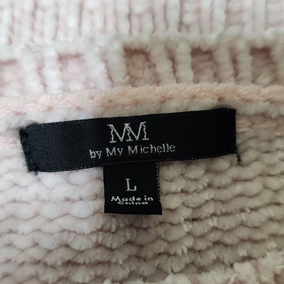 MM by My Michelle Oversized Soft Chenille Pullover Sweater Large Pink - Picture 9 of 11